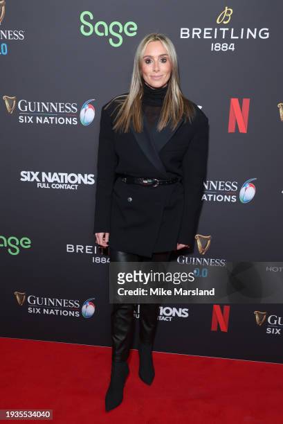 Anna Woolhouse attends the world premiere of the Netflix documentary "Six Nations: Full Contact" at Frameless on January 15, 2024 in London, England.