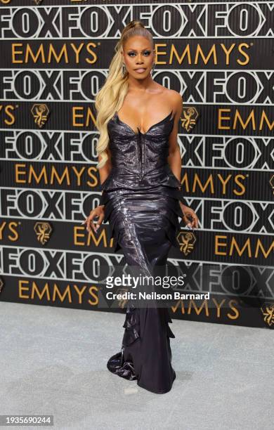 Laverne Cox attends the 75th Primetime Emmy Awards at Peacock Theater on January 15, 2024 in Los Angeles, California.