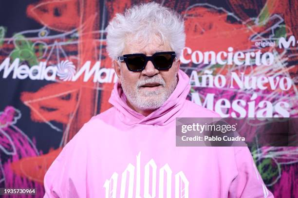 Spanish director Pedro Almodovar attends the concert of "Stella Maris", the musical band that performs on the serie "La Mesias" at Calderon Tehatre...