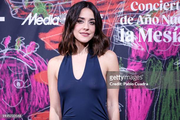 Macarena Garcia attends the concert of "Stella Maris", the musical band that performs on the serie "La Mesias" at Calderon Tehatre on January 15,...