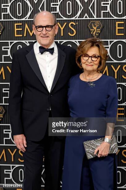 Richard Jenkins and Sharon Jenkins attend the 75th Primetime Emmy Awards at Peacock Theater on January 15, 2024 in Los Angeles, California.