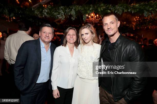 Ted Sarandos, Netflix Chief Content Officer, Cindy Holland, Netflix VP of Original Content, Brit Marling and Joel Kinnaman seen at Town & Country...