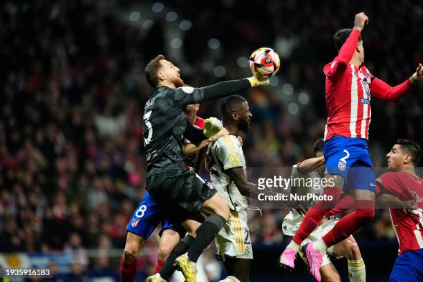 Own goal by Jan Oblak goalkeeper of Atletico de Madrid and Slovenia during the Copa del Rey Round of 16 match between Atletico Madrid v Real Madrid...