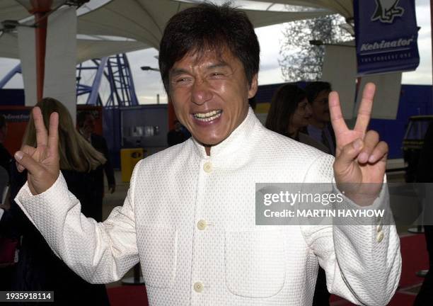 Jackie Chan, actor, director and screenwriter, arrives at the first International Indian Film Awards 24 June 2000, at London's Millennium Dome....