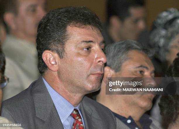 Egyptian actor Mahmoud Hemida attends the opening lecture of the "Lebanese Days in Egypt" cultural week in Cairo 02 May 2000.