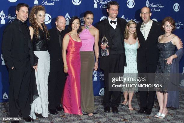 The cast of the television series "ER" Erik Palladino, Alex Kingston, Paul McCrane, Ming-Na, Michael Michelle, Goran Visnjic, Kelly Martin, Anthony...