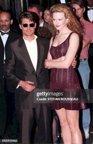 July 1996 file photo of Hollywood film star couple Tom Cruise and his wife, 31-year-old Nicole Kidman who it was reported 19 FEB 1998 has undergone...