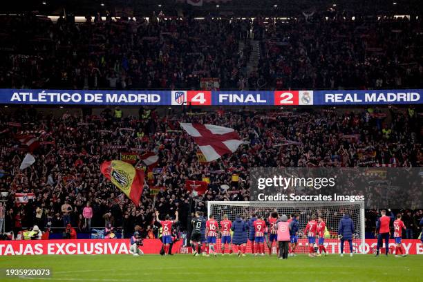 Jan Oblak of Atletico Madrid, Axel Witsel of Atletico Madrid, Jose Maria Gimenez of Atletico Madrid, Mario Hermoso of Atletico Madrid, Marcos...