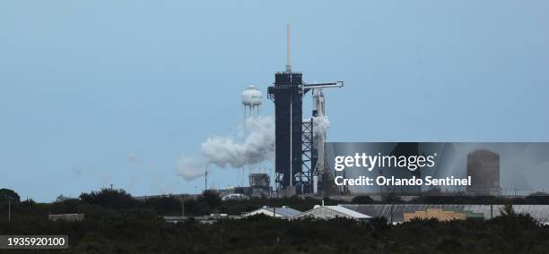 Launch of the Axiom Mission 3 in a Crew Dragon Freedom atop a Falcon 9 rocket from Kennedy Space Center Launch Pad 39-A, on Thursday, Jan. 18 in Cape...