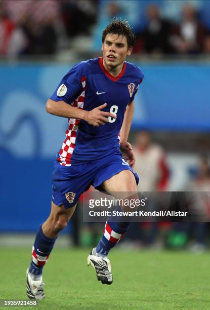 June 16: Ognjen Vukojevic of Croatia running during the UEFA Euro 2008 Group B match between Poland and Croatia at Worthersee Stadion on June 16,...