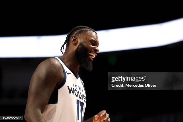 January 18: Lance Stephenson of the Iowa Wolves smiles during the game against the Birmingham Squadron at Legacy Arena in Birmingham, AL on January...
