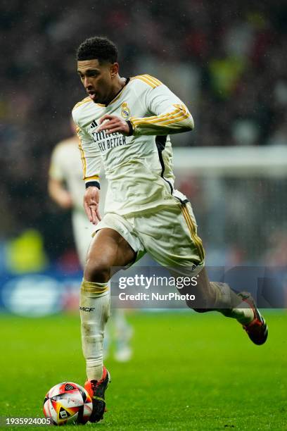 Jude Bellingham central midfield of Real Madrid and England during the Copa del Rey Round of 16 match between Atletico Madrid v Real Madrid at...
