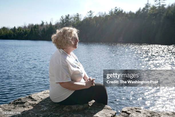 Portrait of Professor Francine McCarthy of Brock University at Crawford Lake on April 13, 2023 in Milton, Ontario. McCarthy is a member of the...