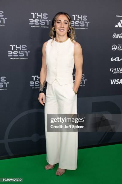 Lucy Bronze attends The Best FIFA Football Awards 2023 green carpet at The Apollo Theatre on January 15, 2024 in London, England.