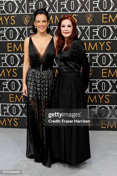 Riley Keough and Priscilla Presley attends the 75th Primetime Emmy Awards at Peacock Theater on January 15, 2024 in Los Angeles, California.