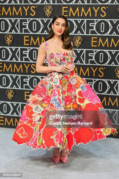 Simona Tabasco attends the 75th Primetime Emmy Awards at Peacock Theater on January 15, 2024 in Los Angeles, California.