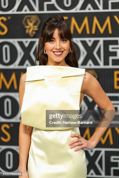 Aubrey Plaza attends the 75th Primetime Emmy Awards at Peacock Theater on January 15, 2024 in Los Angeles, California.