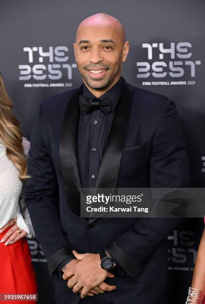 Thierry Henry attends the Best FIFA Football Awards 2023 at The Apollo Theatre on January 15, 2024 in London, England.