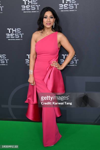 Reshmin Chowdhury attends the Best FIFA Football Awards 2023 at The Apollo Theatre on January 15, 2024 in London, England.