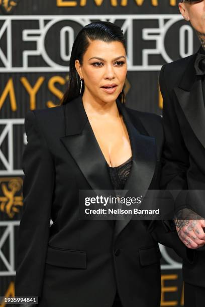 Kourtney Kardashian attends the 75th Primetime Emmy Awards at Peacock Theater on January 15, 2024 in Los Angeles, California.