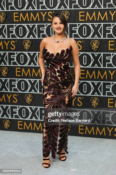 Selena Gomez attends the 75th Primetime Emmy Awards at Peacock Theater on January 15, 2024 in Los Angeles, California.