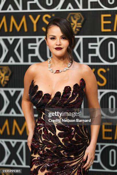 Selena Gomez attends the 75th Primetime Emmy Awards at Peacock Theater on January 15, 2024 in Los Angeles, California.