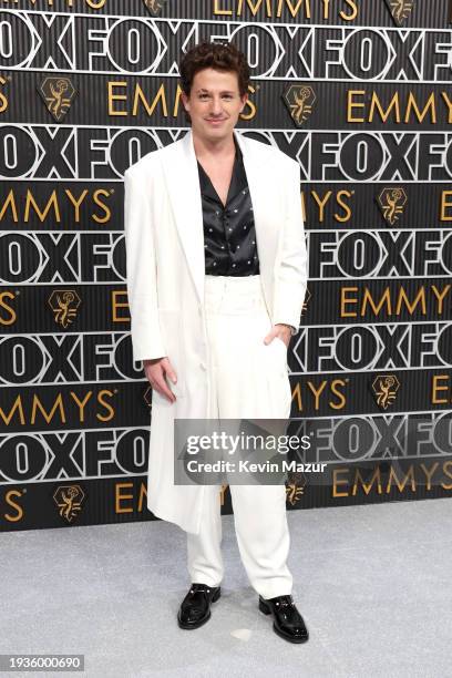 Charlie Puth attends the 75th Primetime Emmy Awards at Peacock Theater on January 15, 2024 in Los Angeles, California.