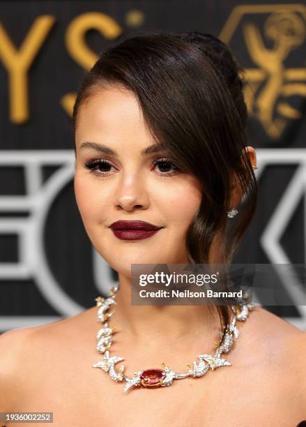 Selena Gomez attends the 75th Primetime Emmy Awards at Peacock Theater on January 15, 2024 in Los Angeles, California.