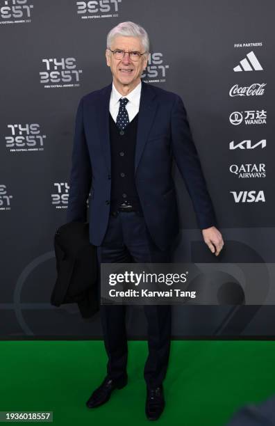 Arsene Wenger attends the Best FIFA Football Awards 2023 at The Apollo Theatre on January 15, 2024 in London, England.