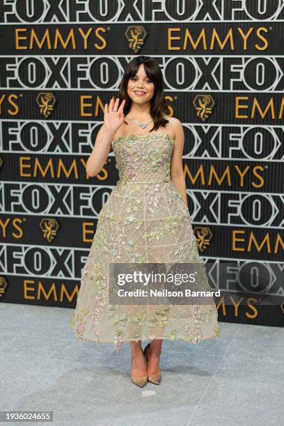 Jenna Ortega attends the 75th Primetime Emmy Awards at Peacock Theater on January 15, 2024 in Los Angeles, California.