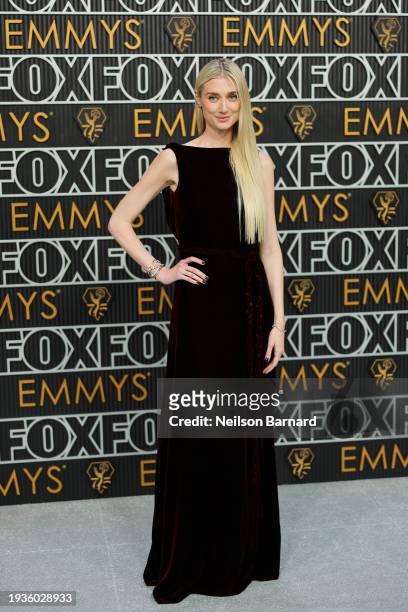Elizabeth Debicki attends the 75th Primetime Emmy Awards at Peacock Theater on January 15, 2024 in Los Angeles, California.