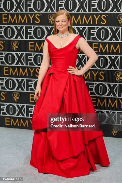 Sarah Snook attends the 75th Primetime Emmy Awards at Peacock Theater on January 15, 2024 in Los Angeles, California.