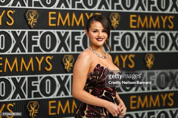 Selena Gomez attends the 75th Primetime Emmy Awards at Peacock Theater on January 15, 2024 in Los Angeles, California.