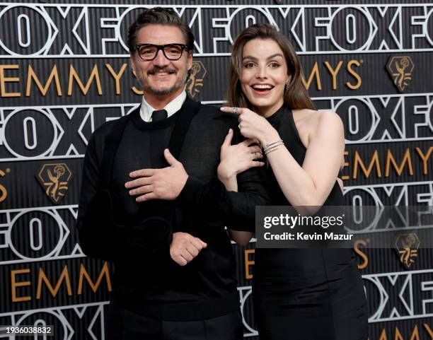 Pedro Pascal and Lux Pascal attend the 75th Primetime Emmy Awards at Peacock Theater on January 15, 2024 in Los Angeles, California.