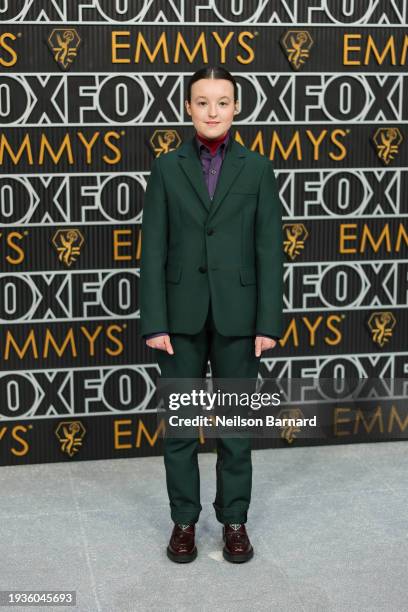 Bella Ramsey attends the 75th Primetime Emmy Awards at Peacock Theater on January 15, 2024 in Los Angeles, California.