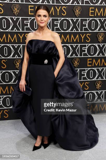 Keri Russell attends the 75th Primetime Emmy Awards at Peacock Theater on January 15, 2024 in Los Angeles, California.