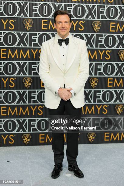 Jason Sudeikis attends the 75th Primetime Emmy Awards at Peacock Theater on January 15, 2024 in Los Angeles, California.