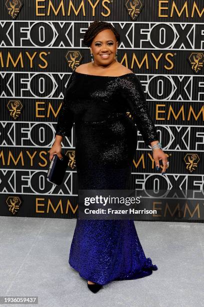 Chandra Wilson attends the 75th Primetime Emmy Awards at Peacock Theater on January 15, 2024 in Los Angeles, California.