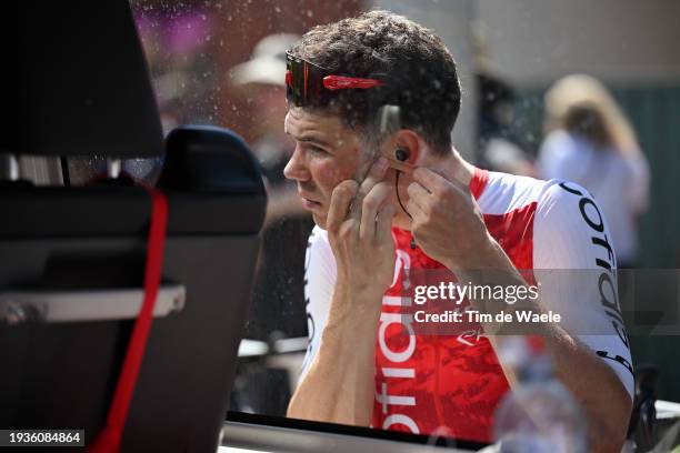 Milan Fretin of Belgium and Team Cofidis prepares prior to the 24th Santos Tour Down Under 2024, Stage 1 a 144km stage from Tanunda to Tanunda /...