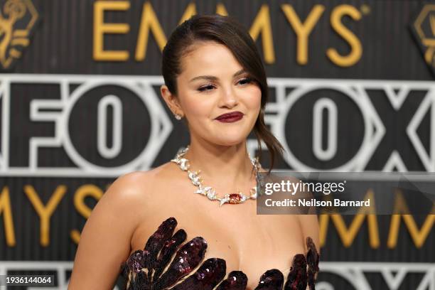 Selena Gomez attends the 75th Primetime Emmy Awards at Peacock Theater on January 15, 2024 in Los Angeles, California.