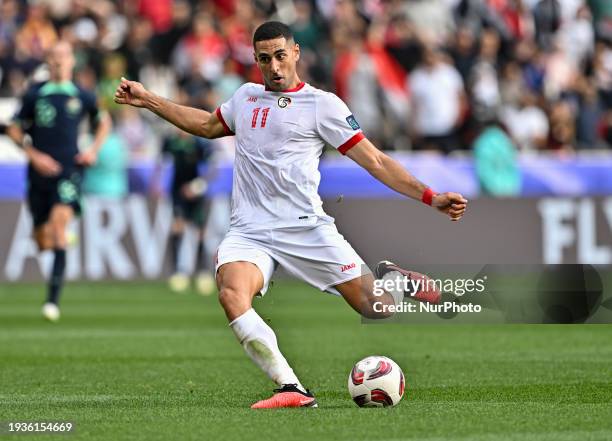 Pablo Sabbag of Syria is playing in the AFC Asian Cup 2023 match between Australia and Syria at Jassim bin Hamad Stadium in Doha, Qatar, on January...