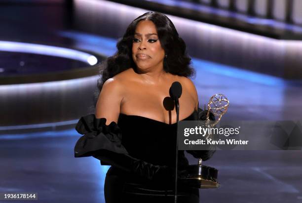 Niecy Nash-Betts accepts the Outstanding Supporting Actress in a Limited or Anthology Series or Movie award for “Dahmer – Monster: The Jeffrey Dahmer...