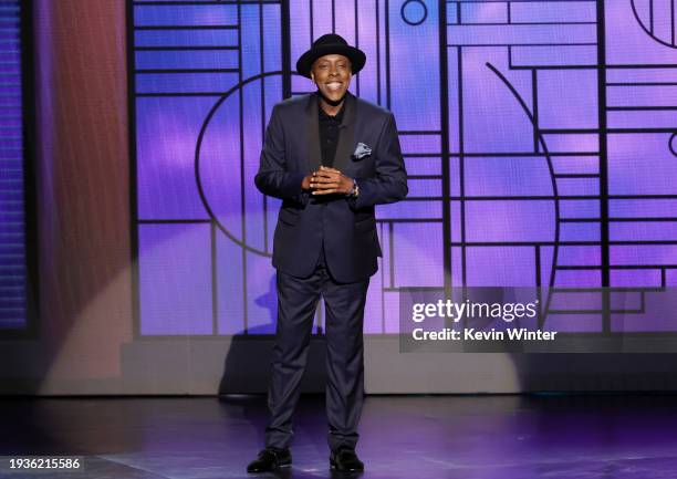Arsenio Hall speaks onstage during the 75th Primetime Emmy Awards at Peacock Theater on January 15, 2024 in Los Angeles, California.