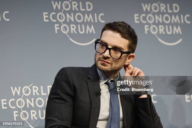 Alex Soros, chairman of Open Society Foundations, during a panel session on the closing day of the World Economic Forum in Davos, Switzerland, on...