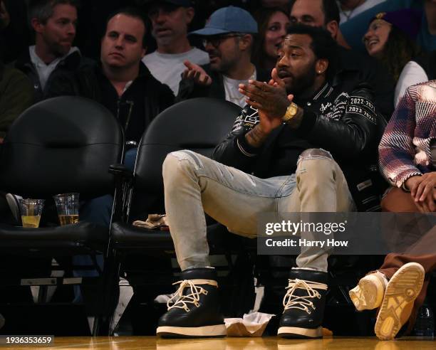 John Wall watches reacts during the game between the Phoenix Suns and the Los Angeles Lakers at Crypto.com Arena on January 11, 2024 in Los Angeles,...
