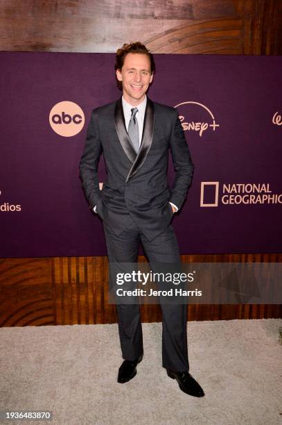 Tom Hiddleston attends The Walt Disney Company Emmy Awards Party at Otium on January 15, 2024 in Los Angeles, California.