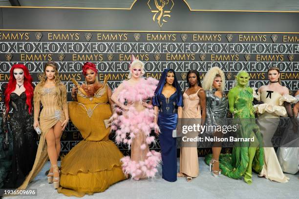 Spice, Sugar, Malaysia Babydoll Foxx, Irene Dubois, Robin Fierce, Luxx Noir London, Jax, Princess Poppy, and Marcia Marcia Marcia attend the 75th...