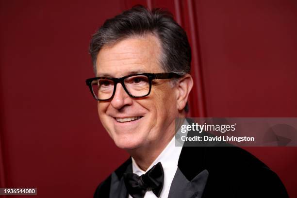 Stephen Colbert attends Apple TV +'s Primetime Emmy Party at Mother Wolf on January 15, 2024 in Los Angeles, California.