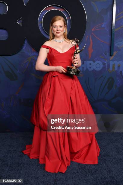 Sarah Snook attends HBO's 2024 post-Emmy Reception at San Vicente Bungalows on January 15, 2024 in West Hollywood, California.