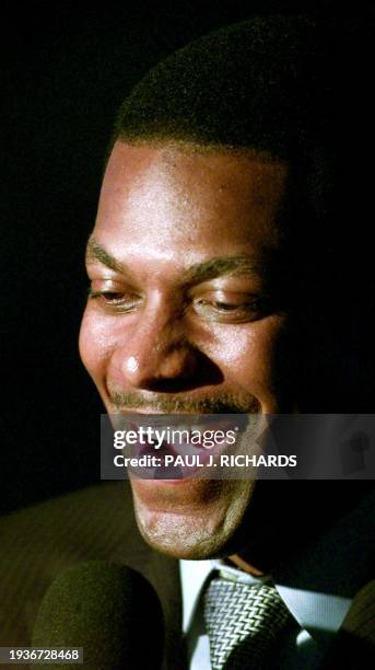 Actor Chris Tucker, most recently known for his movies with Jackie Chan, is interviewd at the NBA All-Star Game 10 February 2002 in Philadelphia. AFP...